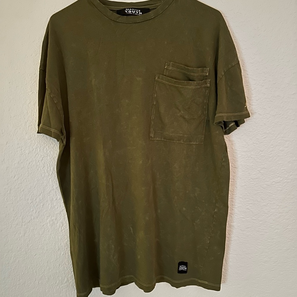 NATIVE YOUTH Olive Double Pocket Shirt